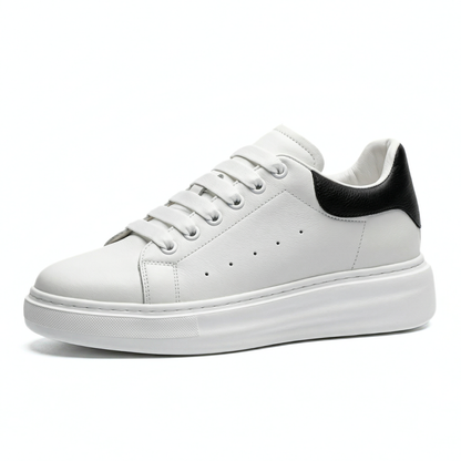 Montra 8cm height increasing cowhide leather sneakers for men - Lucimora