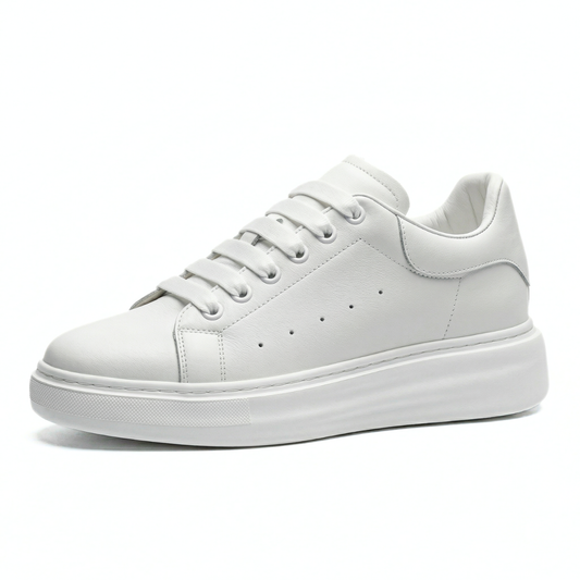 Montra 8cm height increasing cowhide leather sneakers for men - Lucimora