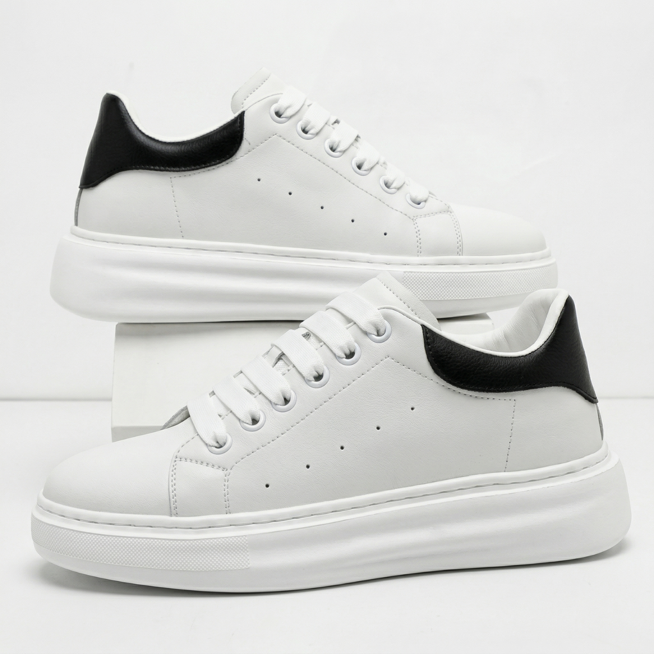 Montra 8cm height increasing cowhide leather sneakers for men - Lucimora