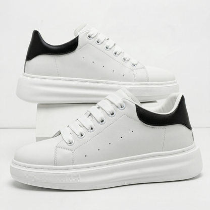 Montra 8cm height increasing cowhide leather sneakers for men - Lucimora