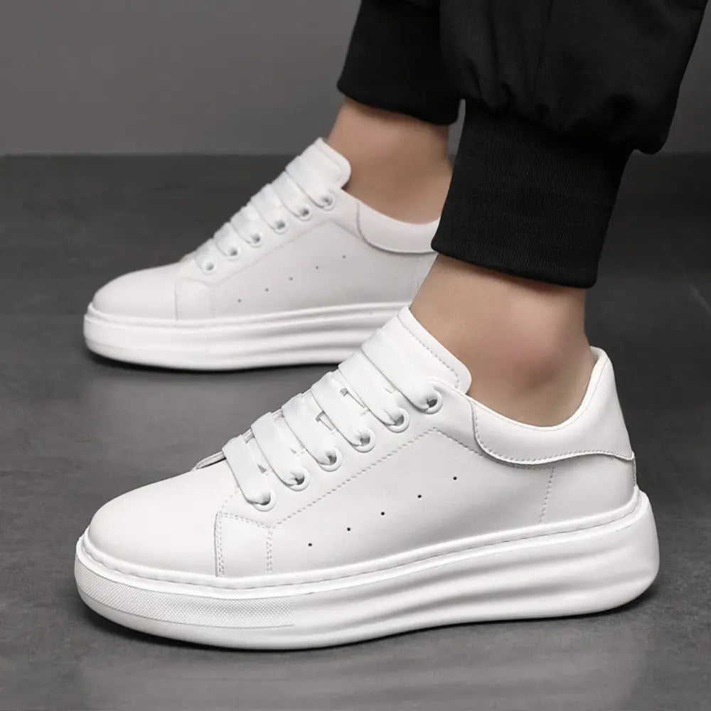 Montra (8cm Height Increase) | Elevator Leather Sneakers | Lucimora