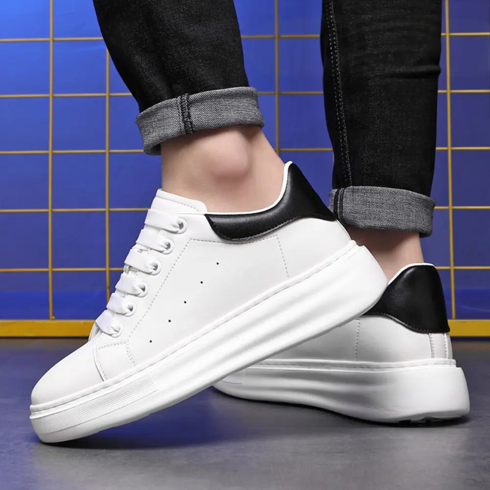 Montra (8cm Height Increase) | Elevator Leather Sneakers | Lucimora