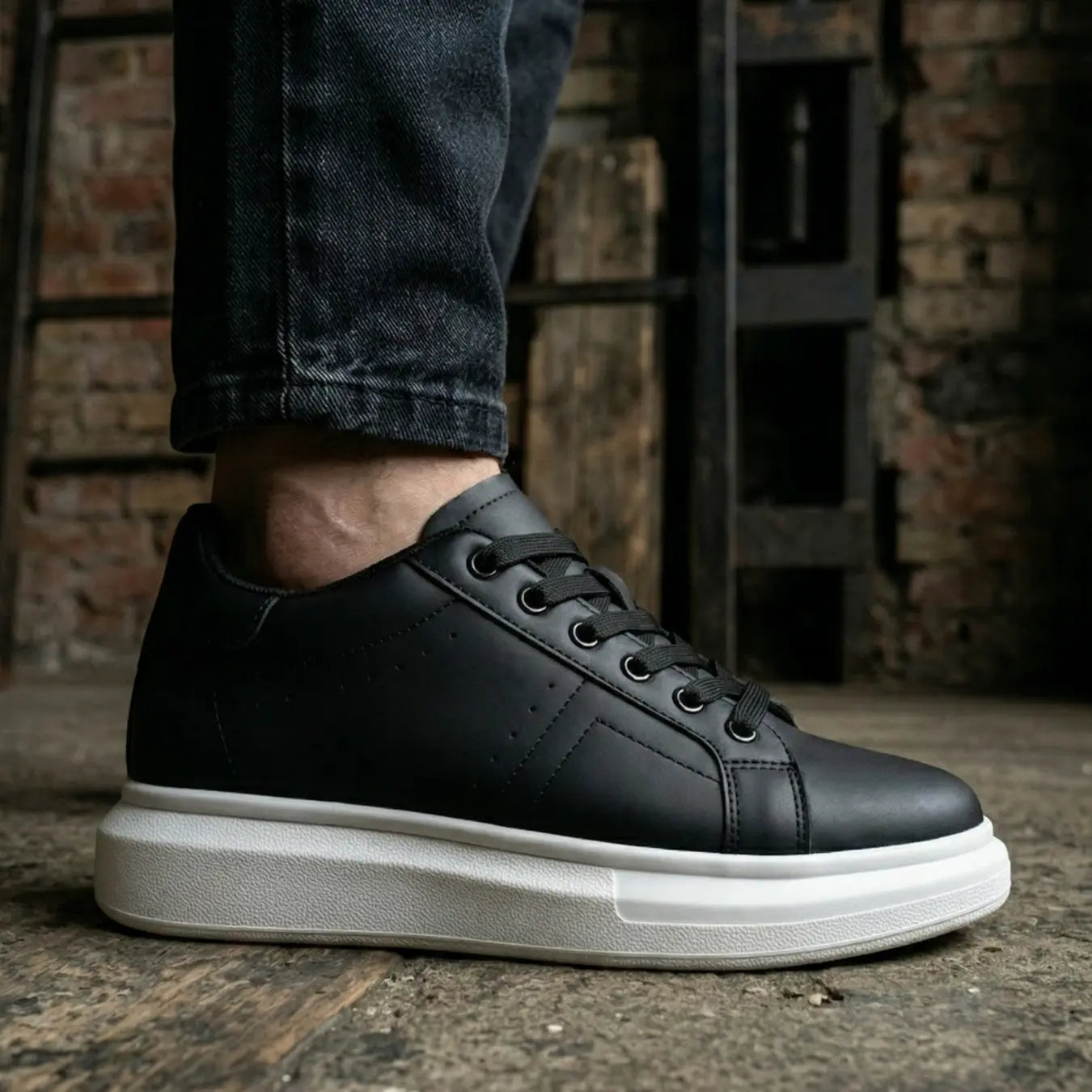 Moris 9cm height increasing microfiber sneakers - Lucimora