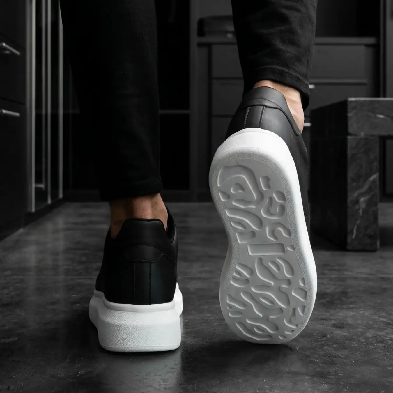 Moris 9cm height increasing microfiber sneakers - Lucimora