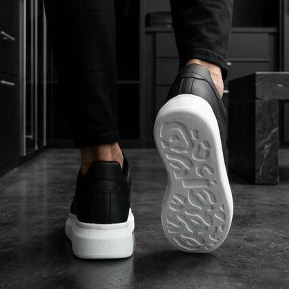 Moris 9cm height increasing microfiber sneakers - Lucimora