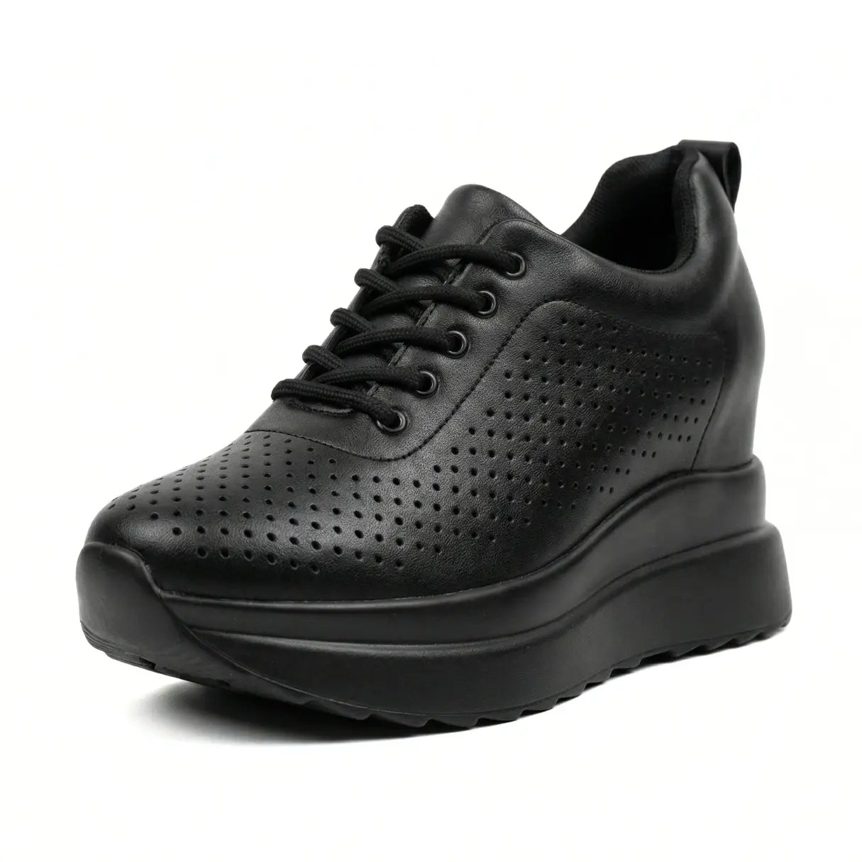 Noira 10cm (3.9" inches) height increasing elevator leather sneakers for women from Lucimora 