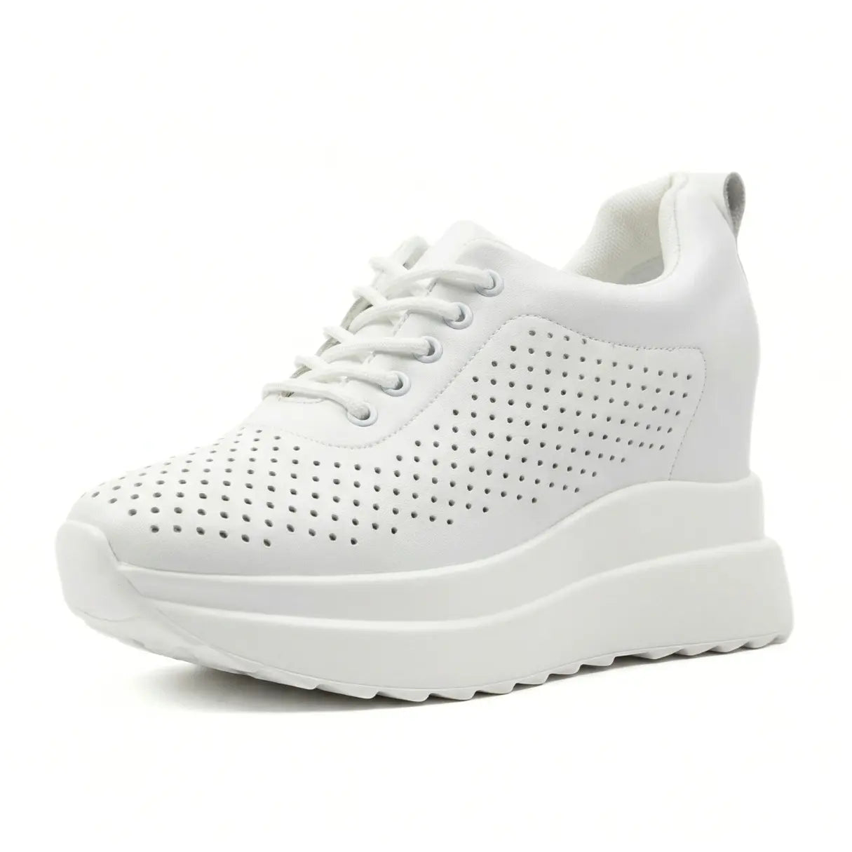 Noira 10cm (3.9" inches) height increasing elevator leather sneakers for women from Lucimora 