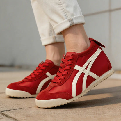 Onilift 6cm height increasing suede leather sneakers for women - Lucimora