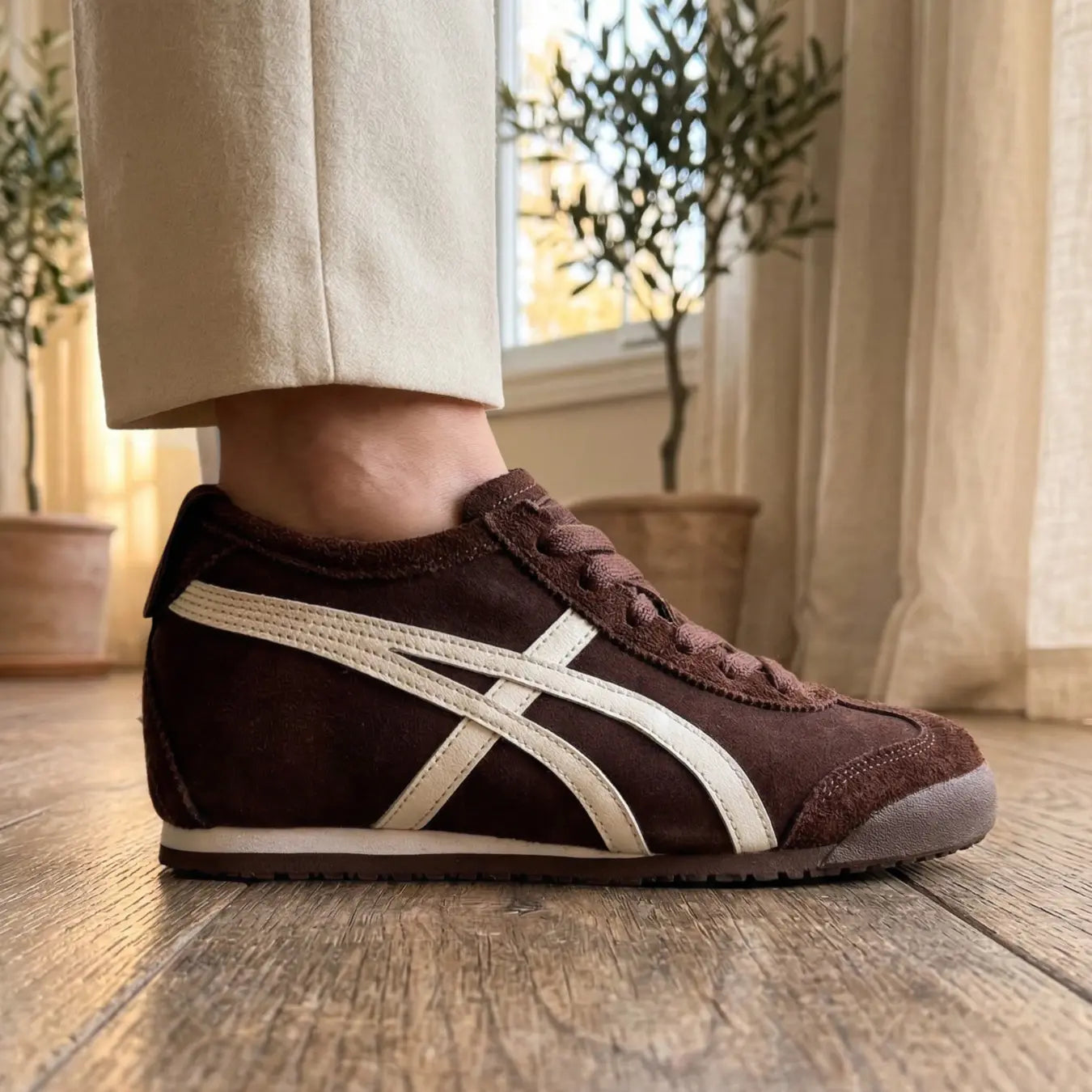 Onilift 6cm height increasing suede leather sneakers for women - Lucimora