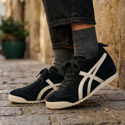 Onilift 6cm height increasing suede leather sneakers for women - Lucimora
