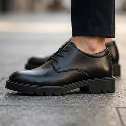 Onyx 8cm height increasing leather dress shoes for men - Lucimora