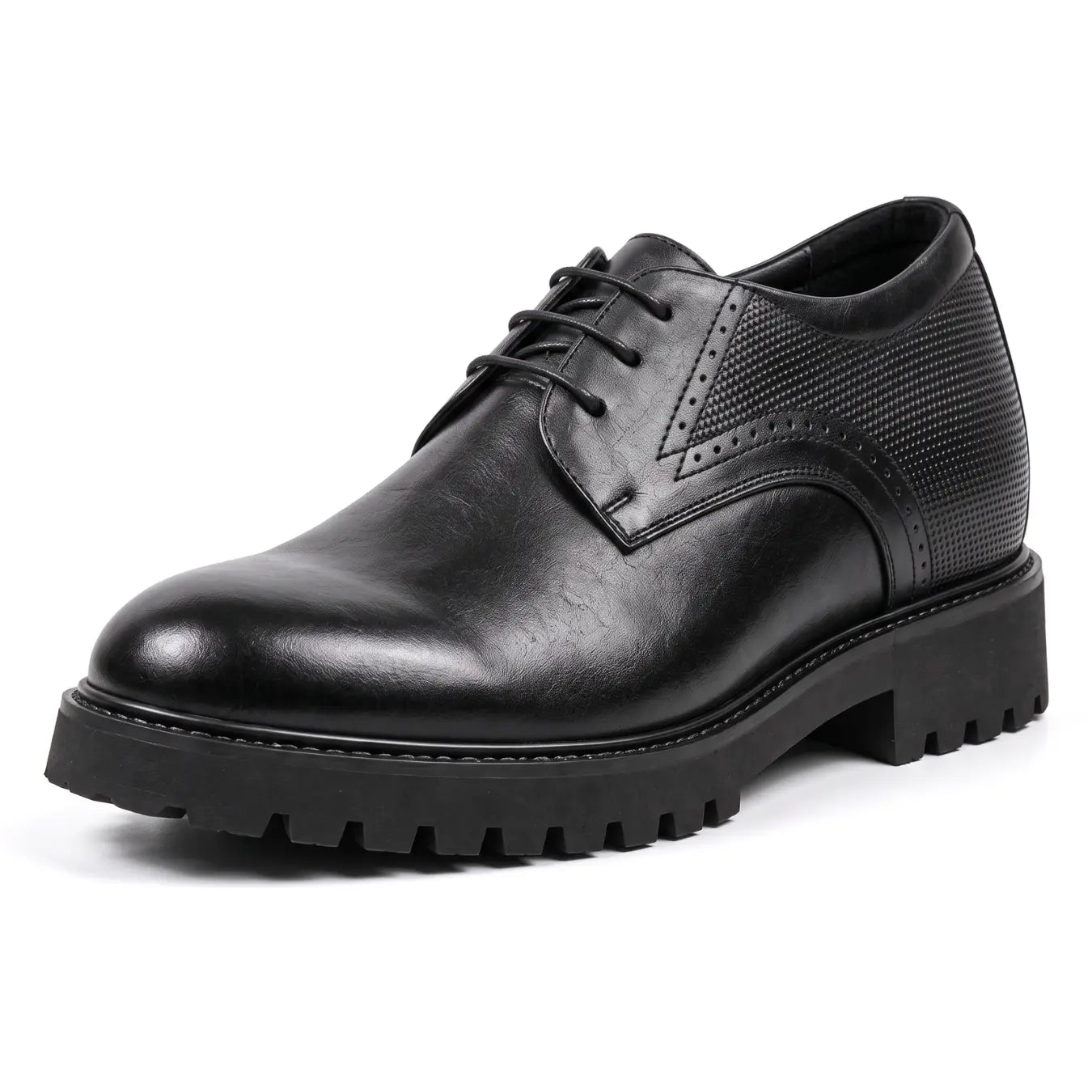 Ovrin 2.0 (11cm Height Increase) | Elevator Leather Formal Shoes | Lucimora - black