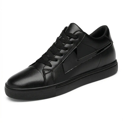 Panther height increasing 8cm black sneakers for men - Lucimora