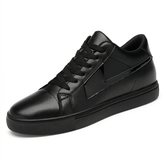 Panther height increasing 8cm black sneakers for men - Lucimora