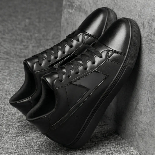 Panther height increasing 8cm black sneakers for men - Lucimora