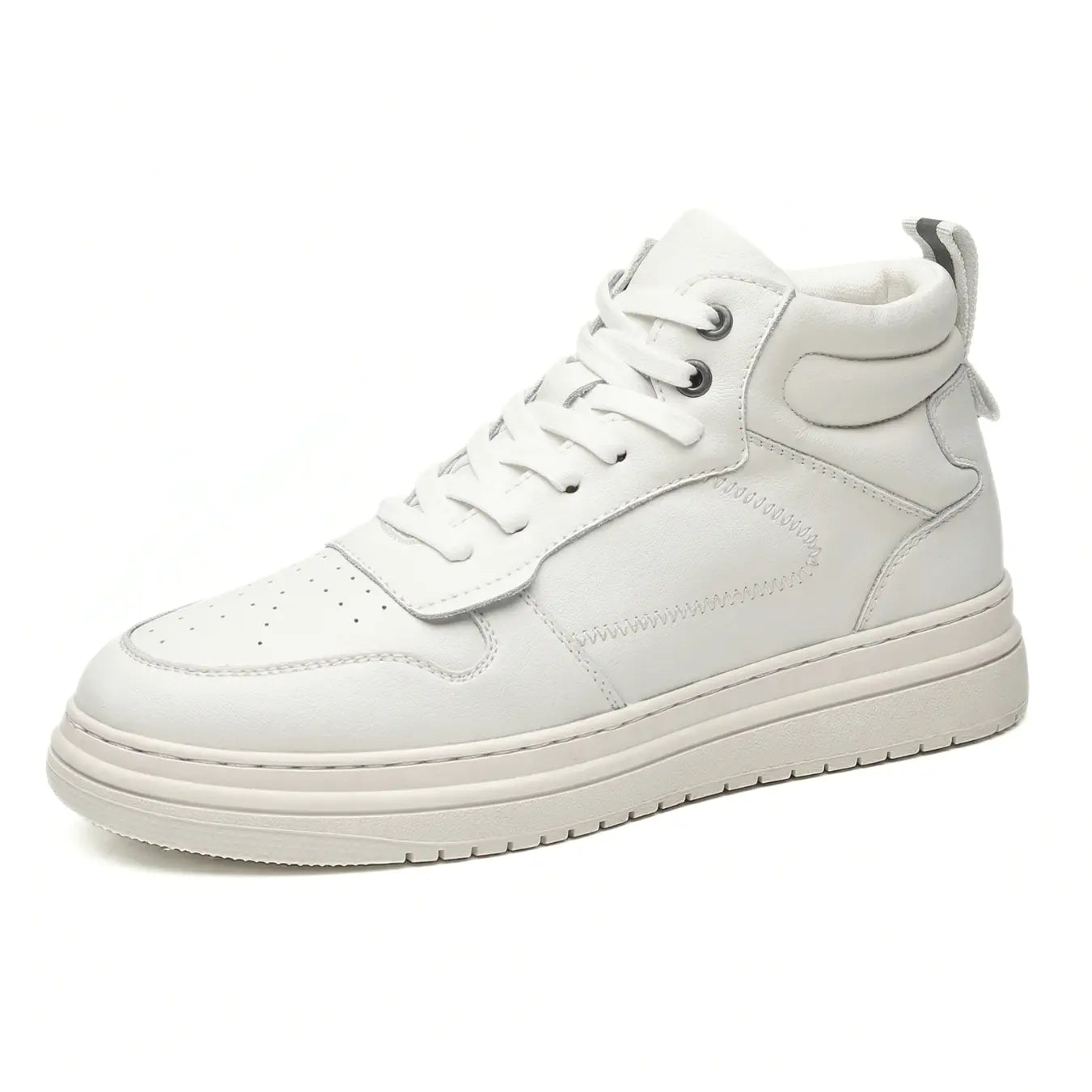 Praxor 8cm height increasing high-top leather sneakers - Lucimora