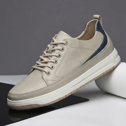 Raphael 8cm height increasing leather sneaker for men -  Lucimora 