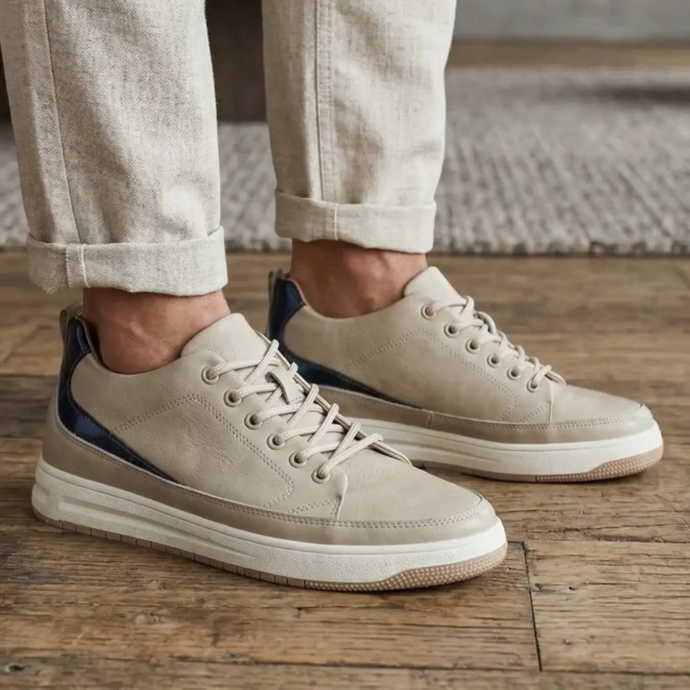 Raphael 8cm height increasing leather sneaker for men -  Lucimora 