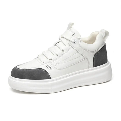Ravik 8cm height increasing mid-top leather sneaker from Lucimora