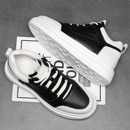 Ravik 8cm height increasing mid-top leather sneaker from Lucimora