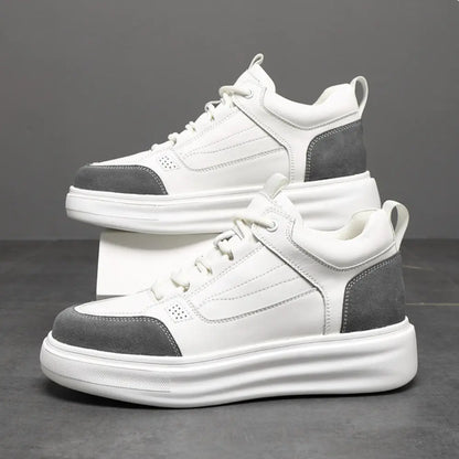 Ravik 8cm height increasing mid-top leather sneaker from Lucimora