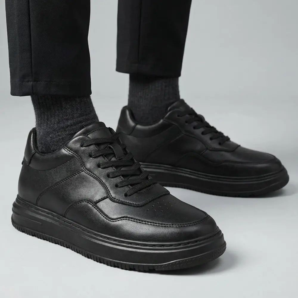 Ravon 8cm (3" inches) height increasing all black sneaker for men by Lucimora