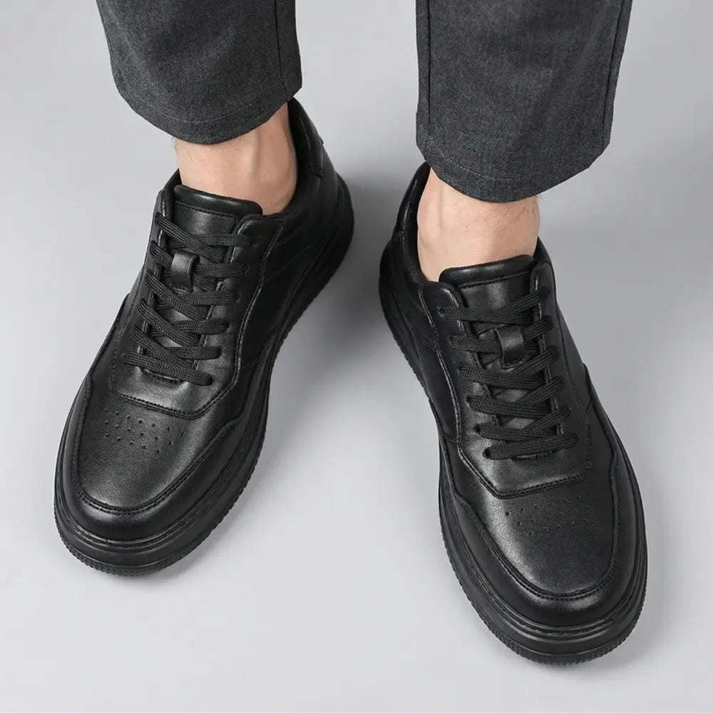 Ravon 8cm (3" inches) height increasing all black sneaker for men by Lucimora