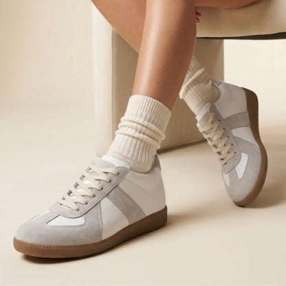 Riven 7cm height increasing leather sneakers for women - Lucimora
