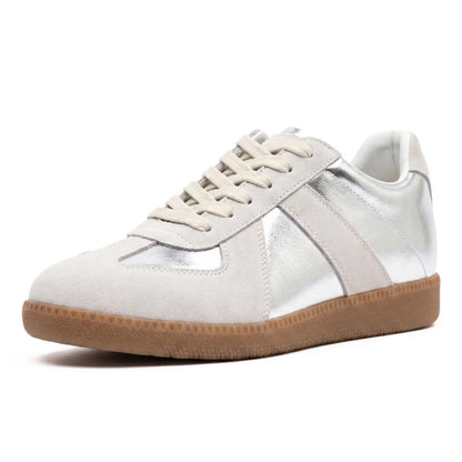 Riven 7cm height increasing leather sneakers for women - Lucimora