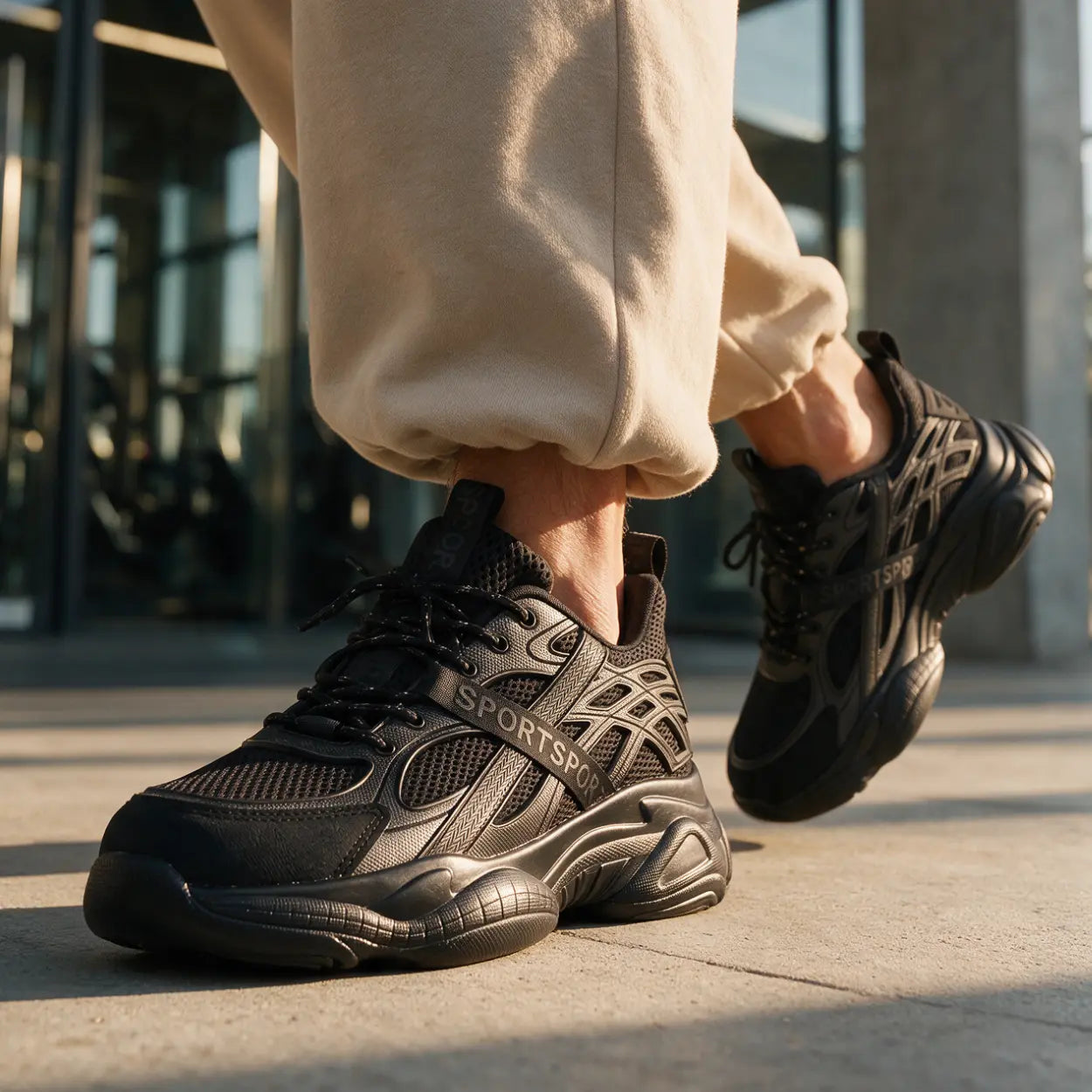 Ryzan 8cm height increasing athletic sneakers for men - Lucimora