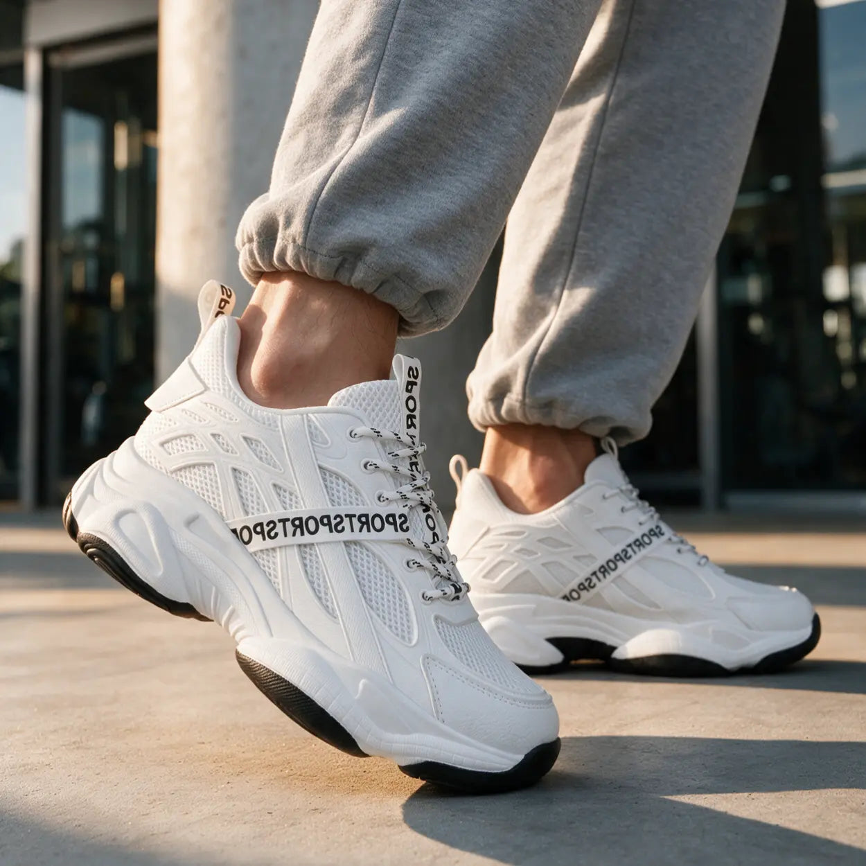 Ryzan 8cm height increasing athletic sneakers for men - Lucimora