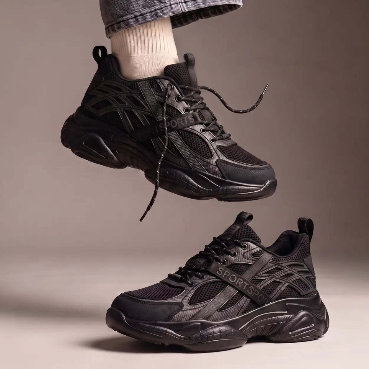 Ryzan 8cm height increasing athletic sneakers for men - Lucimora