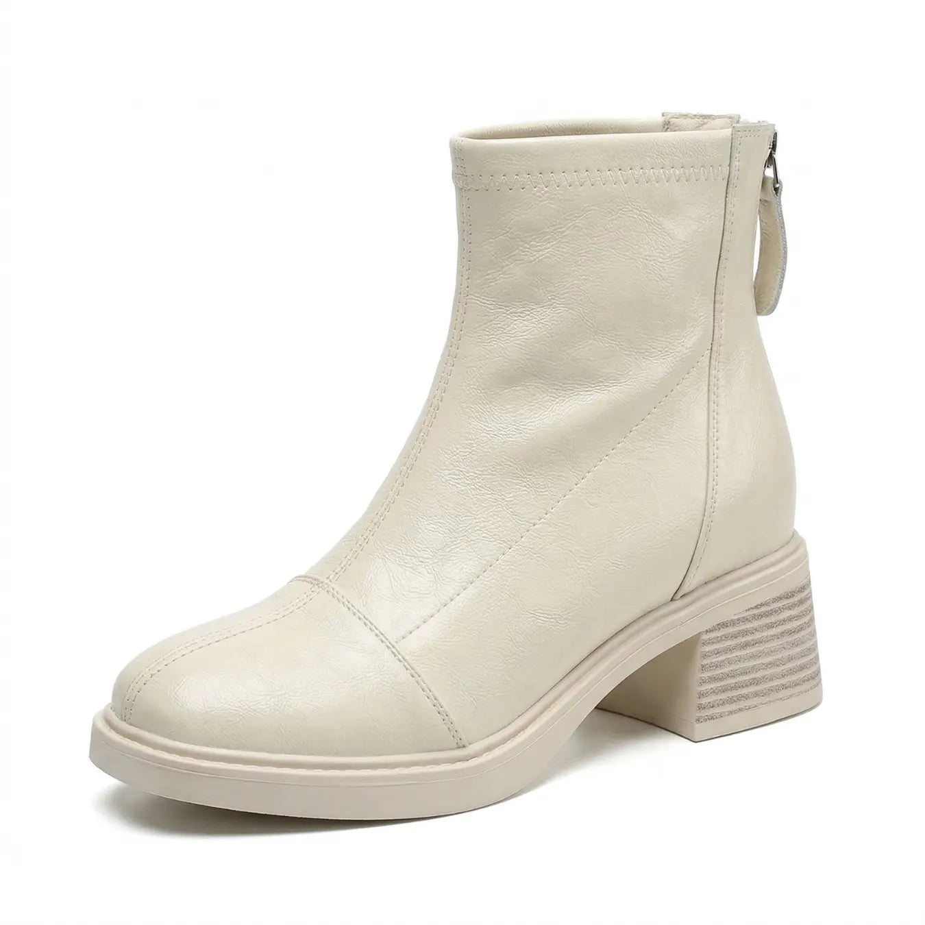 Selene 10cm height increasing leather boots for women - Lucimora