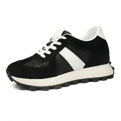 Sentry 9cm (3.5" inches) leather height increasing sneakers for men - Lucimora