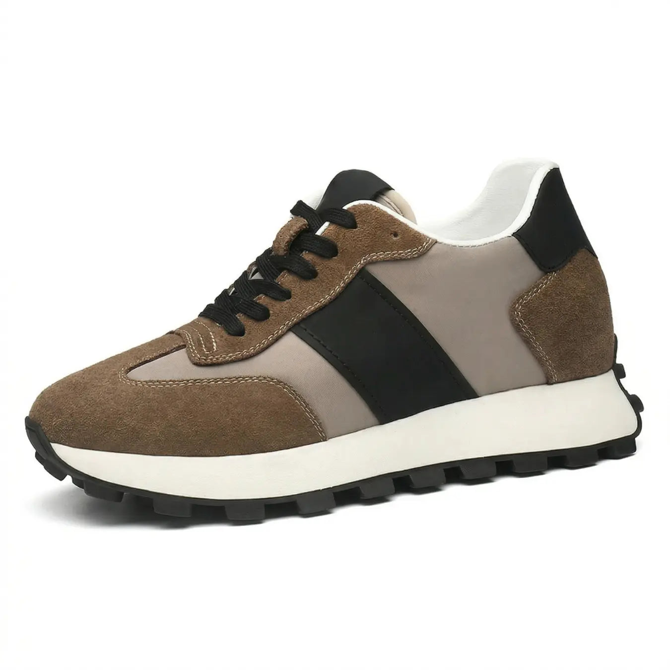 Sentry 9cm (3.5" inches) height increasing leather sneakers for women - lucimora