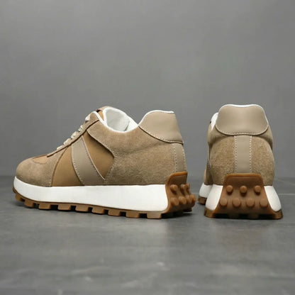 Sentry 9cm (3.5" inches) leather height increasing sneakers for men - Lucimora