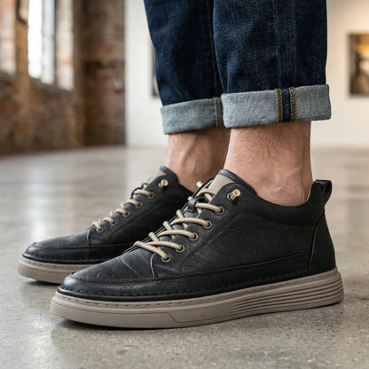 Seraph 6cm height increasing cowhide leather shoes for men, lucimora