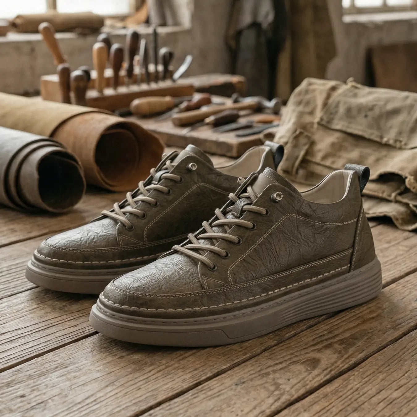 Seraph 6cm height increasing cowhide leather shoes for men, lucimora