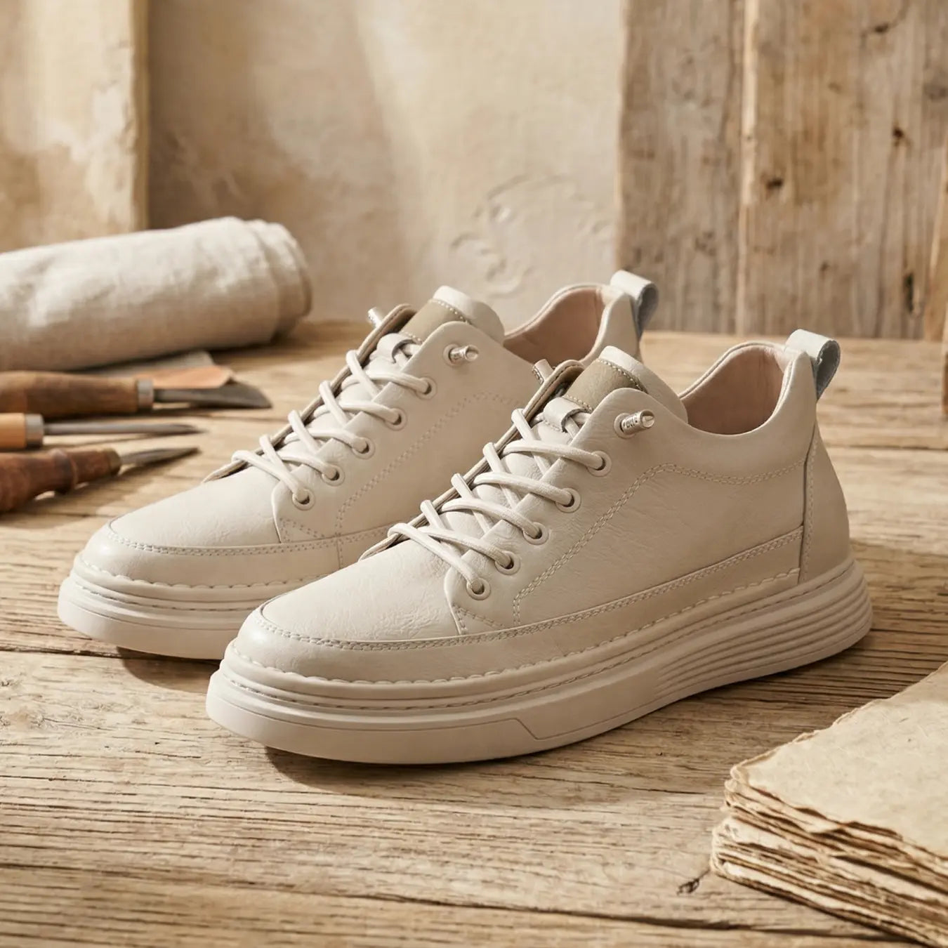 Seraph 6cm height increasing cowhide leather shoes for men, lucimora