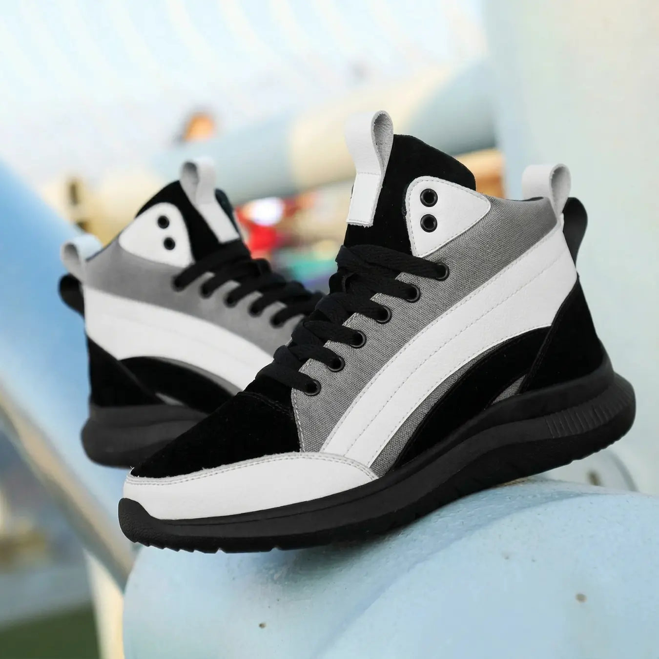Skydunk 8cm height increasing high-top sneakers for men - Lucimora
