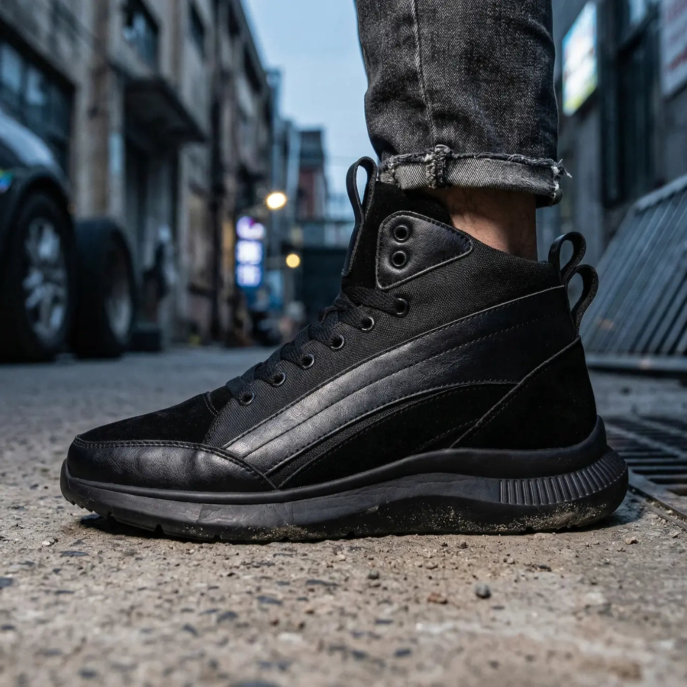 Skydunk 8cm height increasing high-top sneakers for men - Lucimora