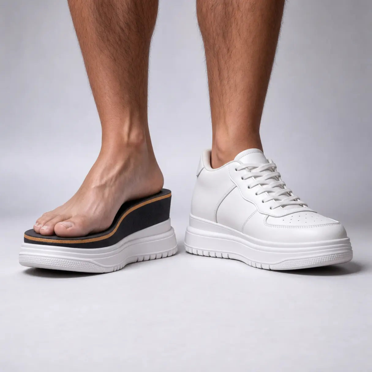 Comfortable height increasing shoes for men