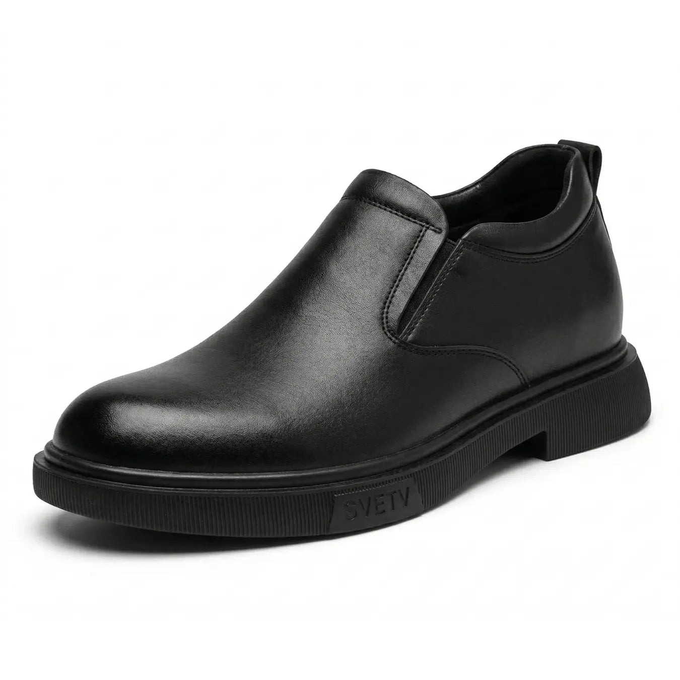 Svetv 8cm height increasing leather slip-on shoes for men - Lucimora
