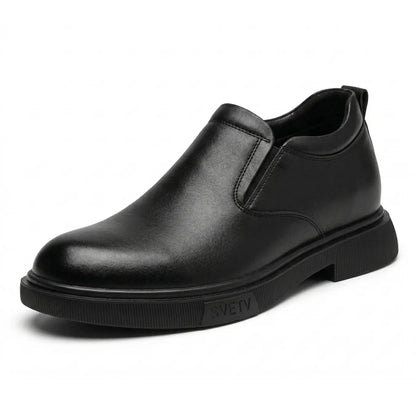 Svetv 8cm height increasing leather slip-on shoes for men - Lucimora