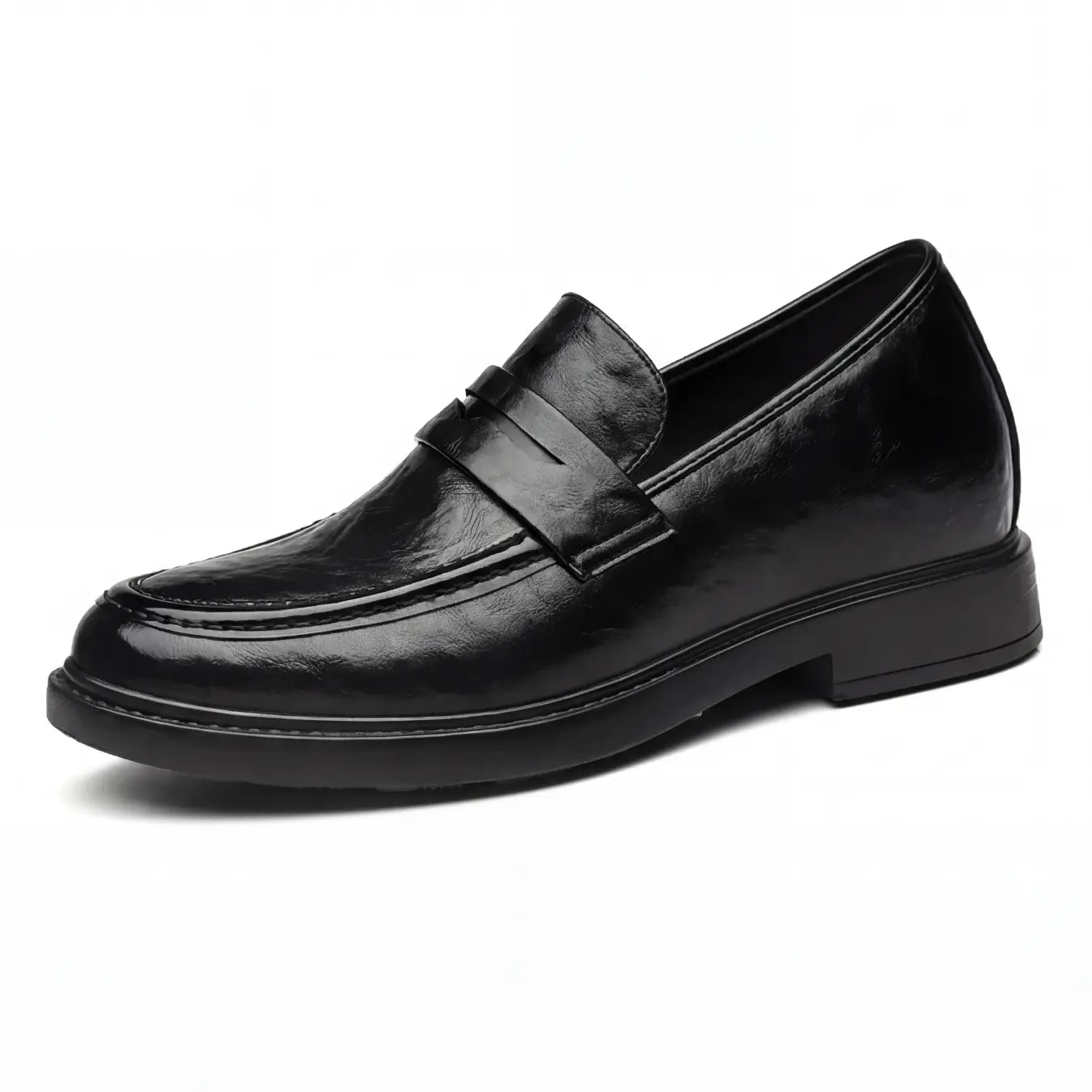 Tarkon 8cm height increasing leather dress loafers for men - Lucimora