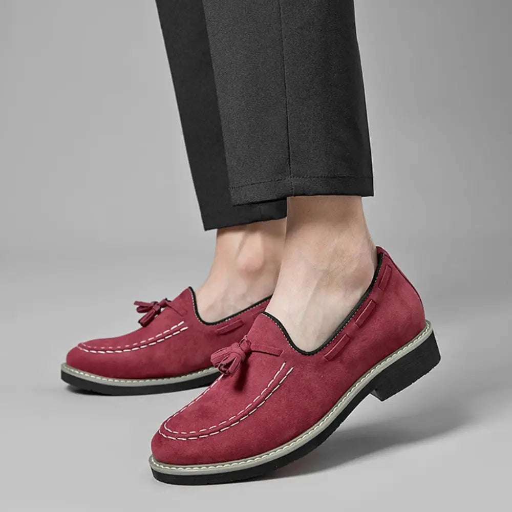 Tavino 7cm height increasing suede loafers - lucimora