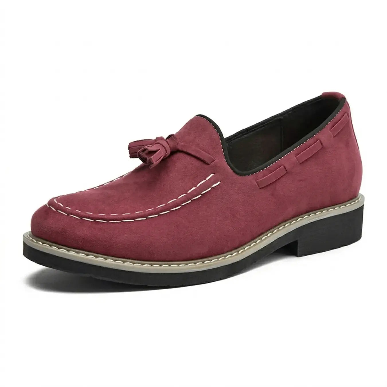 Tavino 7cm height increasing suede leather loafers for men - Lucimora