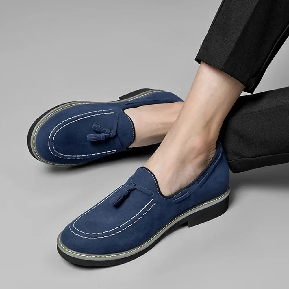 Tavino 7cm height increasing suede loafers - lucimora