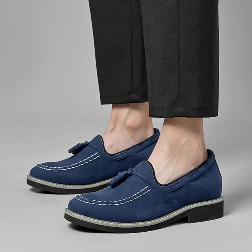 Tavino 7cm height increasing suede loafers - lucimora