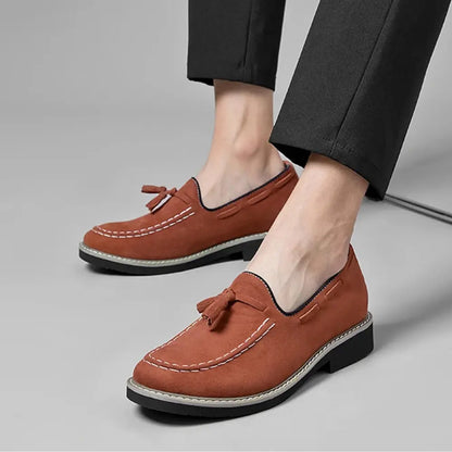 Tavino 7cm height increasing suede loafers - lucimora